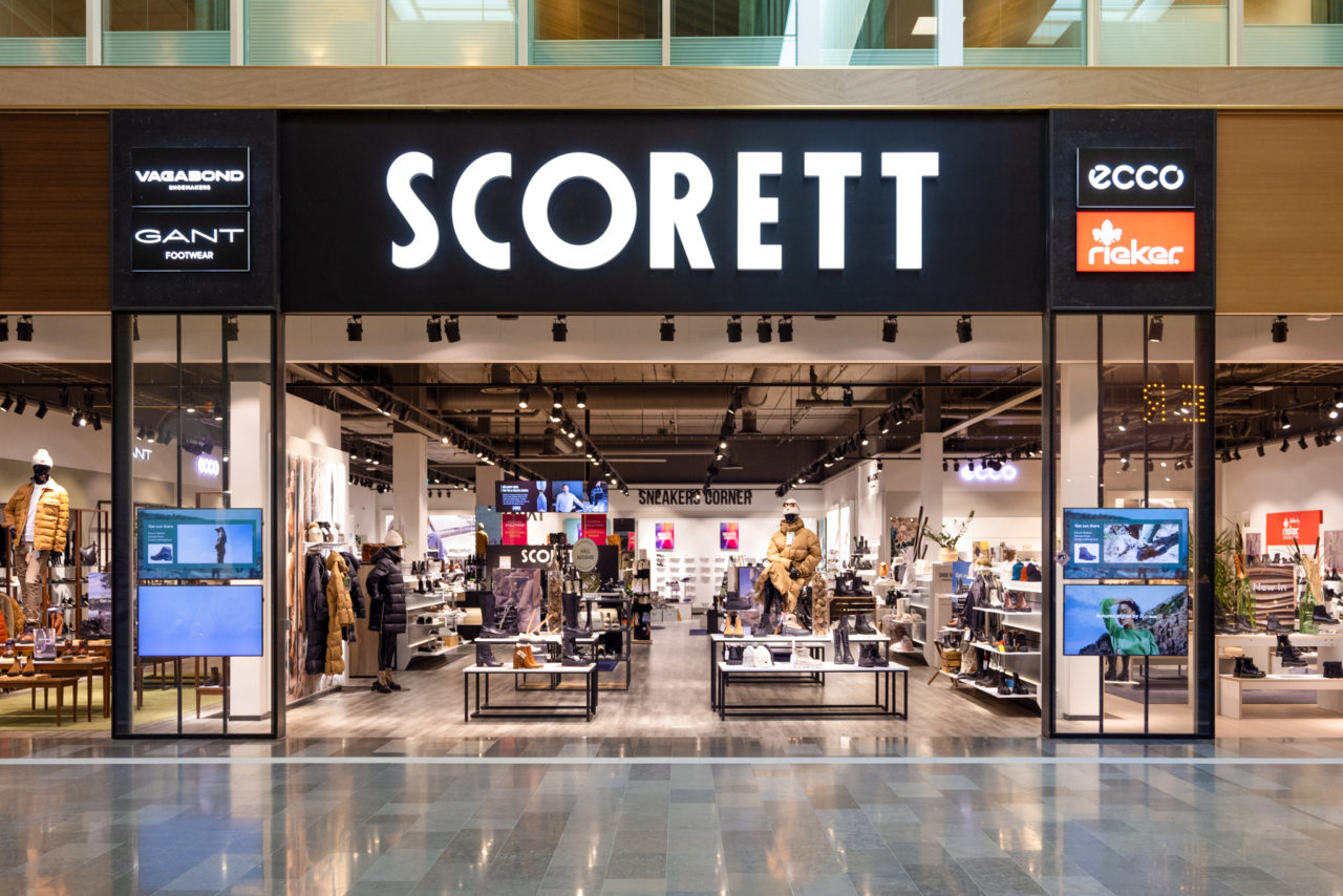 Entré till skobutiken Scorett på plan 2
