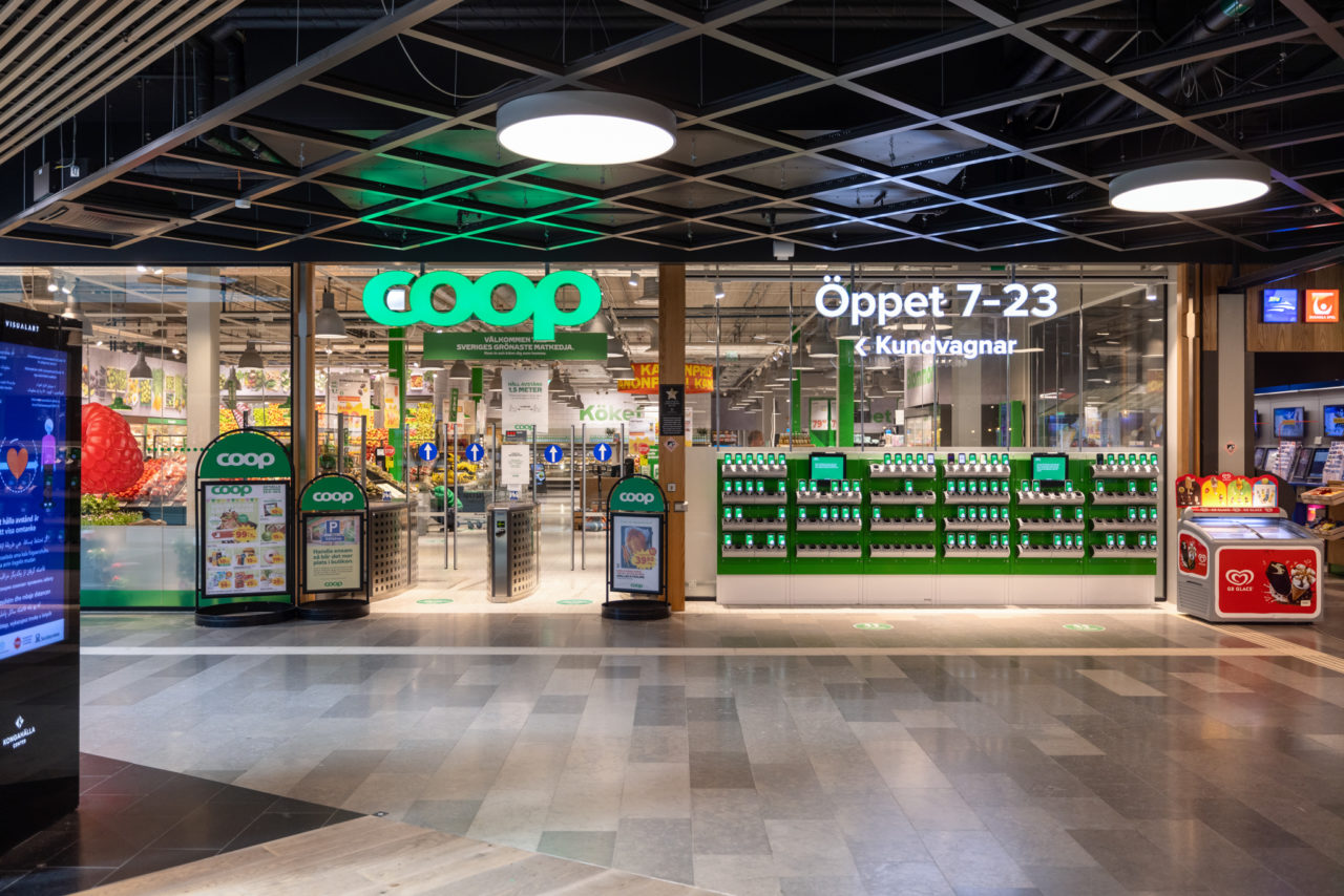 Entré till matbutiken Coop