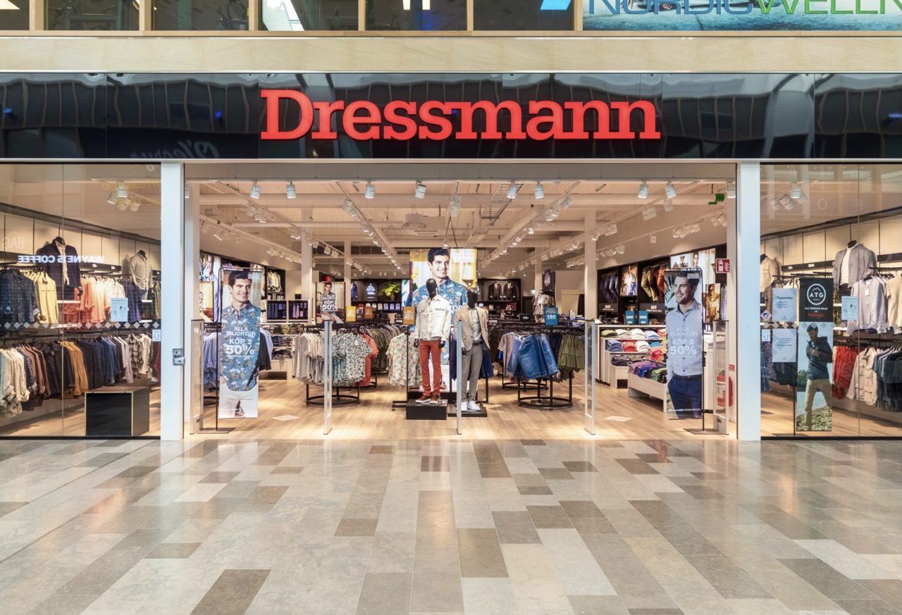 Entré till herrmodebutiken Dressmann