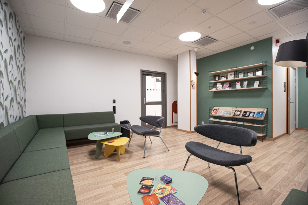 Väntrum på ungdomsmottagningen, Hälsocenter plan 3