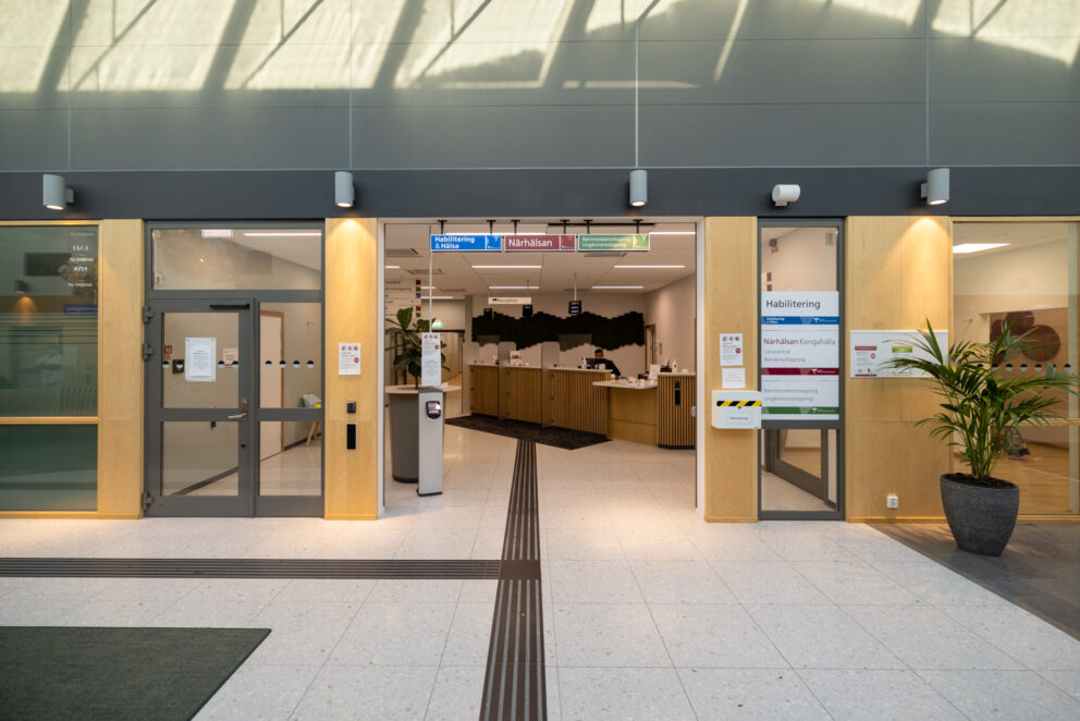 Entre till vårdcentralen i Hälsocenter, plan 3