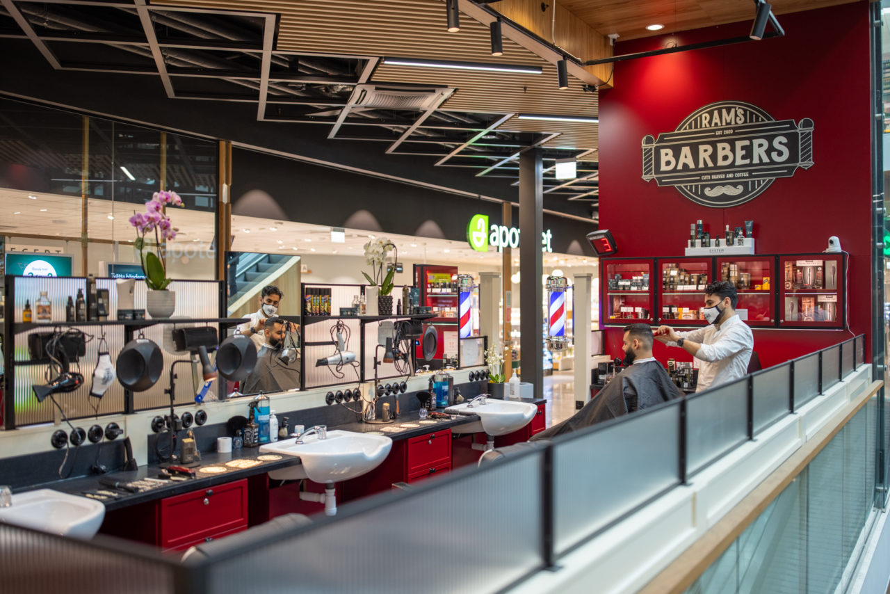 Ram's barbershop på Kongahälla Center, plan 1