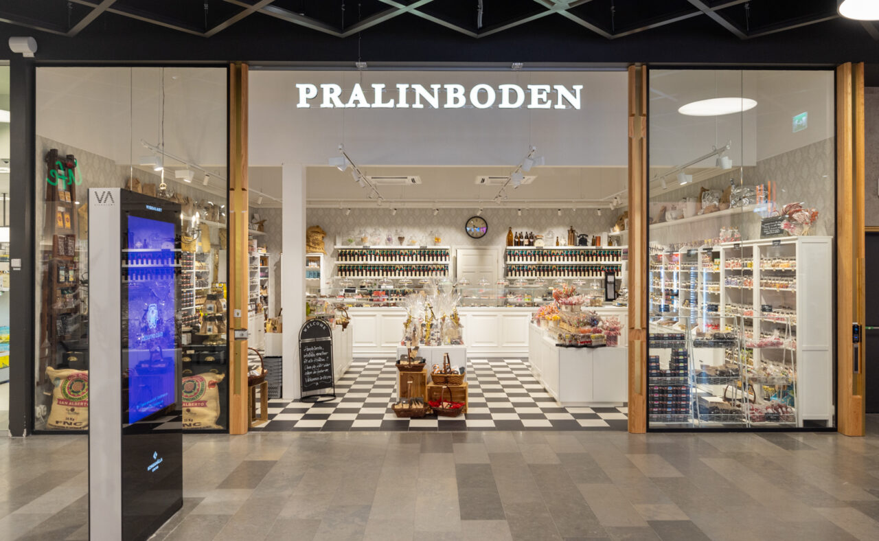 Entré pralin- och kaffebutiken Pralinboden