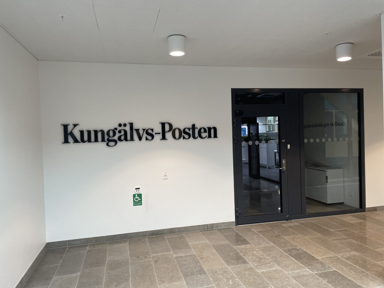Entré till Kungälvs-Postens redaktion, plan 3