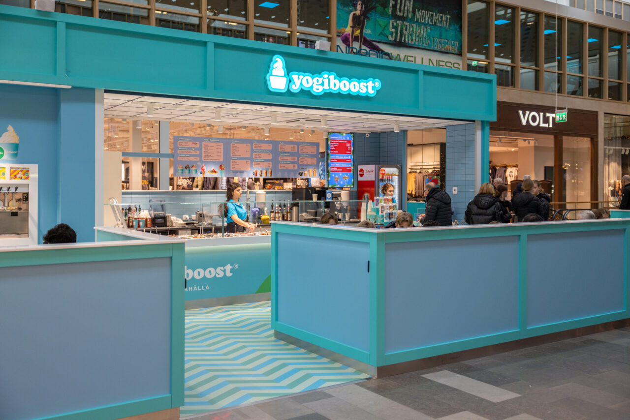 Glassbutiken Yogiboost på plan 2