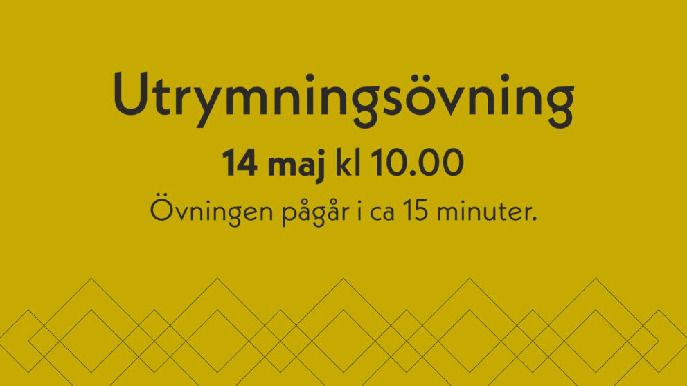 Utrymningsövning 14 maj